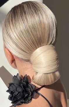 Sleek Updo Ponytail, Retro Curls, Elegant Updos, Wedding Readings, Low Bun Hairstyles, Sleek Updo, Viking Hair, Hair Flow, Cool Braid Hairstyles