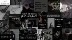 a collage of black and white images with text that reads, she's building pop empire