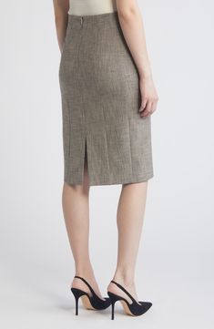 Diagonally slanted welt pockets add a modern touch to a timeless pencil skirt softly kissed with easy-moving, comfortable stretch. Front welt pockets 67% viscose, 31% polyester, 2% elastane Machine wash, line dry Imported Hugo Boss/BOSS/HUGO has received the Fair Labor Association accreditation, which signifies that the company has effective systems and procedures in place to successfully uphold fair labor standards throughout its supply chains, including strategies and tools to address and impr Classy Shoes, Pencil Skirts, Free Fabric, Anniversary Sale, Welt Pockets, Welt Pocket, Hugo Boss, Pencil Skirt, Pencil