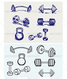 the different types of dumbbells are shown