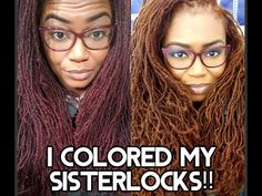 Hair Color For Sisterlocks, Sisterlocks With Color, Sisterlock Hair Color, Sisterlocs Color Ideas Black Women, Sisterlock Color Ideas, Sisterlocks Color Highlights, Auburn Sisterlocks, Color Sisterlocks Black Women, Dye Sisterlocks