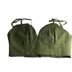 Tea & Cup Womens Brallette Bra Olive Green Size M New Polyester/Spandex Bras 2 Sports Green Summer Party Straps With Built-in Bra, Summer Underwire Tops With Adjustable Straps, Summer Tops With Removable Bra Pads And Underwire, Summer Tops With Adjustable Straps And Underwire, Underwire Crop Top With Adjustable Straps For Summer, Summer Party Bra With Spaghetti Straps, Fitted V-neck Bra With Adjustable Straps, Green Summer Bra With Adjustable Straps, Summer Green Bra With Adjustable Straps