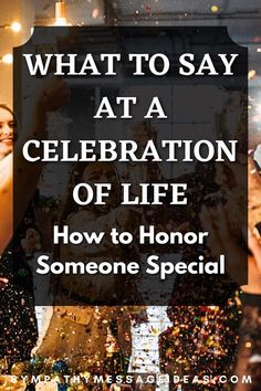 Struggling to find the right words for a celebration of life ceremony? This guide shares ideas, quotes and examples to help honor someone’s memory Life Speech, Sympathy Verses, Obituaries Ideas, Sympathy Card Sayings, Words Of Sympathy