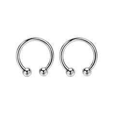 PRICES MAY VARY. Internally threaded horseshoe septum ring with 6mm balls.The inner diameter measures 10mm ( 3/8"). The wire thickness measures 10 gauge (2.5mm). This horseshoe septum nose ring is a perfect basic piece to add some texture to your septum or lobe piercings! Made of 316L surgical steel, high polished. 316L steel is the most basic metal used in body jewelry. It is the basic requirement of metal to be used in initial piercings and for healing. For most people this grade of steel work Septum Piercing Jewelry Horseshoe, Horseshoe Septum, Septum Piercing Jewelry, Conch Piercing Jewelry, Lobe Piercings, Septum Nose Rings, Heart Piercing, Helix Piercing Jewelry, Septum Nose