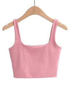 Women Summer Women Sexy Sleeveless Tops Fashion Short Square Collar Tank Tops 6 Colors Small Vest, Short Tank Top, Tops Fashion, Halter Tops, Sleeveless Jacket, Sleeveless Tops, Summer Tank Tops, Solid Clothes, Top Fabric