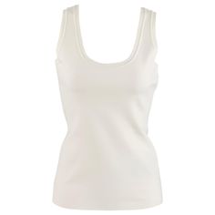 SALVATORE FERRAGAMO tank top comes in a white viscose blend ribbed knit. Made in Italy.New with Tags. Marked: S Measurements: Bust: 30 inches Length: 21.5 inches Reference No.: 128239 Category: Casual Top More Details Brand: SALVATORE FERRAGAMO Gender: Female Size: S Color: White Fabric: Viscose Blend Style: Tank Condition: 1. New wtih Tags Age Group: Adult White Sleeveless Elastane Camisole, White Ribbed Elastane Top, White Ribbed Top With Tank Straps, Summer Ribbed Elastane Tops, White Elastane Cami Top, White Seamless Elastane Tank Top, White Fitted Top With Tank Straps, Fitted White Top With Tank Straps, White Sleeveless Fitted Knit Top