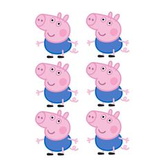 peppa pig stickers are arranged in rows