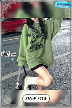 Korean Style Print Green Hoodie Women Oversize Sweatshirt Female Harajuku Fashion Long Sleeve Pullover O-neck Tracksuit Green Hoodie Women, Oversize Sweatshirt, Hoodie Women, Green Hoodie, Harajuku Fashion, Oversized Sweatshirt, Outerwear Women, Long Sleeve Pullover, Harajuku