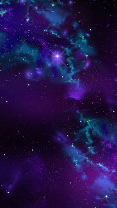 purple and blue stars in the night sky