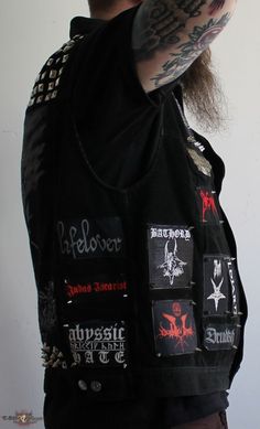 black metal battle jacket Goth Grunge Outfits, Patch Ideas