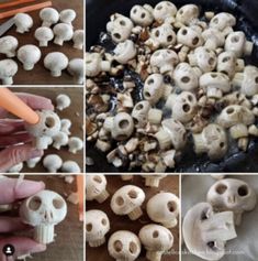 the process of making mushrooms is shown here