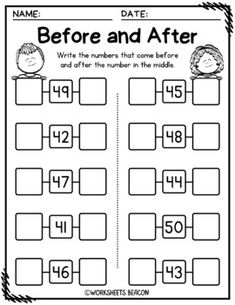 a worksheet with numbers and letters to help students learn how to write