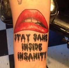 Rocky horror picture show tattoo Curry Tattoo, Show Tattoo, Tattoo Quote, Skin Tattoo, Movie Tattoos, The Rocky Horror Picture Show, Horror Tattoo, Horror Picture Show, Rocky Horror Picture Show