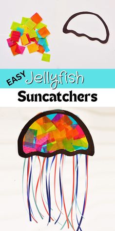 Simple and fun indoor activity for kids. This is the perfect sea creature activity for toddlers. Use this as a learning activity to teach kids about sea creatures like jellyfish! This craft for kids would also be great for a preschool classroom activity. Try this activity for kids today! Ocean Crafts Preschool, Ocean Activities Preschool, Under The Sea Crafts, Ocean Theme Preschool, Summer Camp Activities, Crafts For Toddlers, Summer Camp Crafts