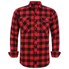 SPECIFICATIONSshirt material: 40% cotton, 60% polyesterUSA size: S/M/L/XL/2XLStyle: CasualSleeve Style: RegularSleeve Length(cm): FullShirts Type: Casual ShirtsPattern Type: PlaidOrigin: CN(Origin)Model Number: Men's Plaid Flannel ShirtMaterial: CottonMaterial: Polyester FiberItem Type: ShirtsGender: MENFabric Type: FlannelCollar: Turn-down CollarClosure Type: Single BreastedBrand Name: QISHAApplicable Season: Spring and AutumnApplicable Scene: Casual