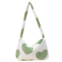 - Plush - Imported - Color : Green Heart Premium Materialthe Y2k Purse Is Made Of High-Quality Eco-Friendly Plush, Soft, Durable And Easy To Clean. Every Detail Of It Is Carefully Checked. Large Capacity Size: 11.81*7.87*1.97". The Women Plush Bag Is Easy To Fit All Of Your Essentials Like Phone, Wallet, Makeup, Keys, Lipstick, Etc. Fashion All-Match This Y2k Fluffy Bag Purse Looks More Personalized. You Can Simply Use It As A Stylish Handbag Or A Special Shoulder Bag. Perfect Giftthe Plush Shou Fluffy Shoulder Bag, Fluffy Bag, Winter Bags, Green Love, Perfect Gift For Girlfriend, Small Shoulder Bags, Plush Bags, Stylish Handbags, Handbag Patterns