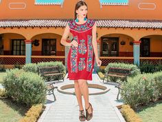 Vestido tradicional bordado Hecho en Mexico por nuestros artesanos No Incluye Accesorios Los colores de los bordados pueden variar Classic Mexican Design Dress Made in Mexico by our Artesanos Does not include Accessories Embroidery colors may vary Embroidered Dress For Fiesta And Festivals, Traditional Embroidered Cinco De Mayo Dresses, Traditional Red Embroidered Dress For Fiesta, Traditional Floral Embroidered Dress For Cinco De Mayo, Traditional Multicolor Embroidered Dress For Fiesta, Traditional Red Dress With Embroidered Neckline, Traditional Short Sleeve Embroidered Dress For Cinco De Mayo, Traditional Embroidered Dress For Cinco De Mayo, Traditional Embroidered Short Sleeve Dress For Fiesta