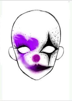 Clown Makeup Purple, Purple Clown Makeup, Makeup Tutorials Step By Step, Easy Clown Makeup, Professional Eye Makeup, Skincare Headband