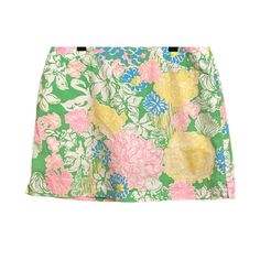 Lilly Pulitzer Women's Green Pink Yellow Jasmine Floral A-Line Mini Skort Size 6  Elevate your wardrobe with this vibrant Lilly Pulitzer mini skirt. Lightweight and breathable, it's perfect for a fresh and lively look. * A-Line silhouette * Floral pattern * Back zipper closure * Fully lined * 100% cotton shell * Size 6 Item is in good, pre-owned condition.  No issues noted with the skort. Content: Cotton Measurements are approximately as follows: Waist: 32" Waist to bottom hem: 16"v We ship most Summer Multicolor Floral Print Skort, Multicolor Floral Print Mini Bottoms, Multicolor Floral Print Mini Skort, Spring Multicolor Skort, Spring Green Floral Print Skort, Spring Multicolor Cotton Skort, Floral Print Green Mini Skirt For Vacation, Vacation Floral Print Green Mini Skirt, Vacation Green Floral Print Mini Skirt