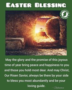 an easter card with the words, easter blessing