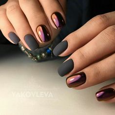 Mettalic Nail, Matte Nails Design, My Nails, Matte Nails, Cool Nail Art, Nail Polish Colors, Perfect Nails