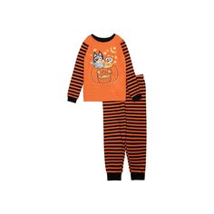 Your kiddos will love the Halloween style of this Bluey pajama set. Your kiddos will love the Halloween style of this Bluey pajama set. FEATURES 2-piece set includes: pajama top & bottoms Top: crewneck, long sleeves Bottoms: elastic waistbandFABRIC & CARE Polyester, spandex For children's safety the garments should be snug fitting or flame resistant. These are flame resistant garments. Machine wash Imported Size: 6. Color: Orange. Gender: male. Age Group: kids. Halloween Pajamas, Matching Halloween, Boys Pajamas, Halloween Fashion, Disney Girls, Pajama Top, Halloween Girl, Baby & Toddler Clothing