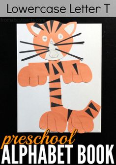 the preschool alphabet book for lowercase letter t