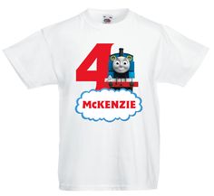 Thomas the Train personalised t-shirt Tshirt Vector, Thomas Birthday, Train Birthday, Thomas The Train, Theme Parties, Cameo Projects, 4th Birthday Parties, Party Stuff