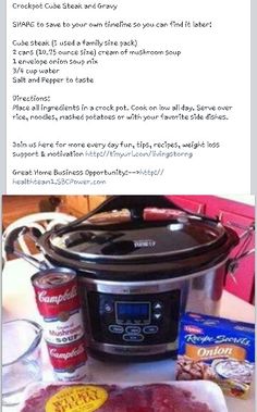 an image of a crock pot with food in front of it on a table