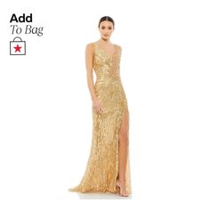 in stock Luxury Sleeveless Embellished Gown, Mac Duggal Dress, Gown Gold, Mac Duggal Dresses, Trumpet Gown, Sleeveless Gown, Cocktail Gowns, Floral Gown, Long Sleeve Gown