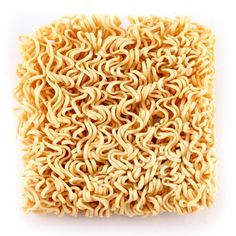 a pile of ramen noodles is shown on a white background with clippings