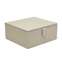 Brouk and Co. - Brouk & Co. "Jodi" Gray Faux Leather Three-Tray Jewelry Box. From Brouk & Co., this "Jodi" gray faux leather three-tray jewelry box is the perfect travel essential. Opens up to a mirror to help you accessorize and features three removable trays that are divided into multiple sections to keep your pieces organized. Vegan friendly. Wipe clean. Measures 8 1/4"L x 7 1/2"W x 3 3/4"H. Item(s) are safely and securely packaged. Vegan Friendly, 4 H, Cleaning Wipes, Jewelry Box, Tray, Faux Leather, Fine Jewelry, Mirror, Grey