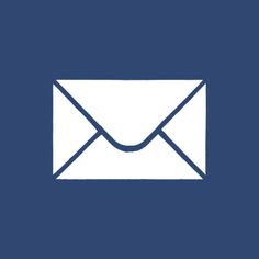 an email envelope on a blue background