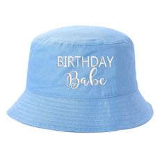 Details Attention all birthday babes! Get ready to slay your special day with our stylish and trendy Birthday Babe Bucket Hat. Made with love, this hat is the perfect accessory to make a bold statement and celebrate your fabulousness in style. The high-quality embroidery of "Birthday Babe" adds that extra touch of glam, making you the center of attention at any party or celebration. Whether you're strolling on the beach or dancing under the stars, this hat will keep you looking chic and protecti Dancing Under The Stars, Birthday Babe, Bucket Hat White, Bucket Hats, Under The Stars, Your Special, Special Day, In Style, Bucket Hat