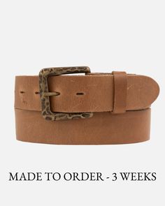 Complete your look with the Hamida Leather Belt, a refined accessory designed to stand the test of time. Crafted from luxurious leather, this belt features a hammered brass buckle that adds a touch of rugged charm and artisanal craftsmanship. Available in four rich shades—cognac, brown, black, and taupe—each belt is built for versatility, pairing effortlessly with jeans, chinos, or casual trousers. The antique brass buckle offers a unique, vintage-inspired finish that enhances the belt's durability and rustic appeal. Whether you're going for a laid-back or dressed-up look, the Hamida Leather Belt delivers on style, quality, and comfort, making it a staple piece for any wardrobe. PRODUCT DETAILS Width: 1.57" Material: Premium Leather Belt Buckle color: Antique Gold Type: Handmade Leather Be Rugged Leather Belt Buckles For Everyday Use, Leather Belt Buckles With Removable Belt For Everyday Use, Leather Belt Buckle With Removable Belt For Everyday Use, Leather Belt Buckles With Brass Buckle, Leather Belt Buckles With Brass Buckle For Everyday, Everyday Leather Adjustable Belt, Adjustable Leather Belts For Everyday, Distressed Brown Leather Belt With Antique Buckle, Rugged Leather Belt With Brass Buckle