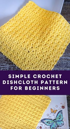 the simple crochet dishcloth pattern for beginners