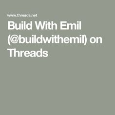 the words build with email @ buildwithemi on threads