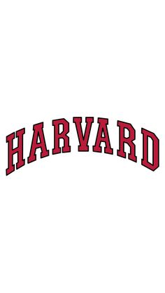 the word harvard in red on a white background