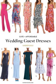 wedding guest dresses under $ 150 for brides and guests to wear in the summer