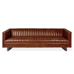 Wallace Sofa - Hausful Gus Modern Sofa, Modern Chesterfield, English Modern, Upholstery Foam, Gus Modern, Chesterfield Chair, Saddle Leather, Walnut Stain, Stitching Leather