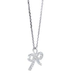 Mini Cubic Zirconia Bow Pendant and Chain in Sterling SilverRetail Price: $149.00Online Price: $104.00Sziro Style No.: PCZ2978SSCZDesigner: Sziro Jewelry Set with all round high quality cubic zirconias, the bow is about 15mm wide, 11mm tall, and 2.3mm thick. Length of chain is 18 inches.https://youtu.be/DeRSmcN3e38 Elegant Diamond White Diamond Necklace, Elegant Diamond White Necklace With Chain, Elegant Wedding Diamond Necklace With Chain, Cubic Zirconia Jewelry With Bow For Gift, Cubic Zirconia Bow Jewelry For Anniversary, Silver Cubic Zirconia Jewelry With Bow, Elegant Sterling Silver Necklace With Bow, Adjustable Silver Necklace With Bow, Florida Girl