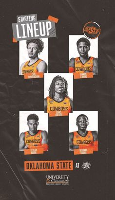 Starting 5 Basketball Graphic, Lineup Poster, Sport Branding, Sports Templates, Basketball Theme, Nba Art