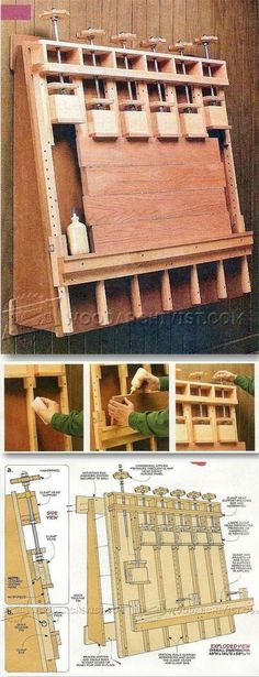 the plans and instructions for building a dollhouse with wooden furniture, including shelves and drawers