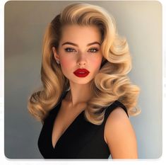 20s Hairstyles Medium Length, 1940 Wedding Hairstyles, 50s Wedding Hairstyles, 1940s Hollywood Hair, Roller Hair Aesthetic, Long 1940s Hairstyles, 19402 Hairstyles, Half Up Half Down Retro Hair, Big Curl Hairstyles Wedding