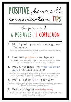 a poster with the words positive phone call communication tips