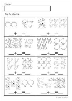 the worksheet for addition and subtraction with pictures to help students learn how to