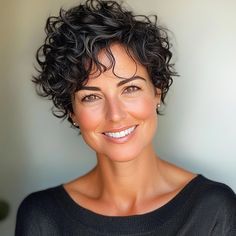 Woman Curly Short Hair, Hair Cuts For Short Hair Women Curly, Curly Short Pixie Haircut, Short Hairstyles For Women With Curly Hair, Short Hair Ringlets Curls, Short Hair With Perm, Short Hair For 60 Year Old Women, Curly Cropped Hair For Women, Women’s Short Curly Haircut