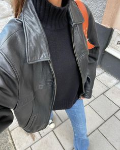 Womens Black Leather Jacket, Cold Outfits, Leather Jacket Outfits, Mode Inspo, Outfits Fashion, Leather Jackets Women, Winter Fashion Outfits