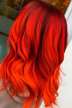 7a Hair Color, Dark Orange Hair, Orange Ombre Hair, Orange Hair Dye, Peach Hair Colors