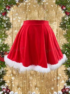 Santa Skirt, Christmas Skirt, Holiday Outfit, Red Skirts, Plus Size Skirts, Sports Equipment, Holiday Outfits, Fashion Online Shop, Slime